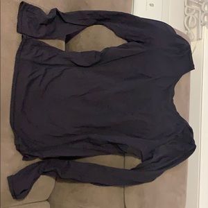Black lululemon shirt with cute neck mesh details